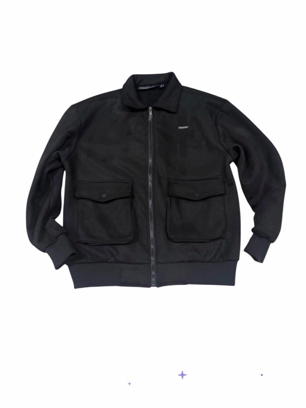 Members Only Black Bomber Jacket XL NWT Oversized Utility
